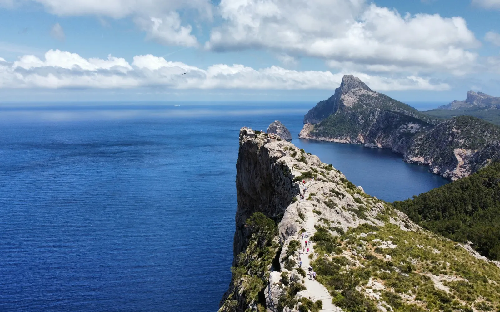 Cap de Formentor and the Mediterranean Sea from Es Colomer viewpoint in Pollença